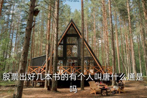 股票出好几本书的有个人叫唐什么通是吗