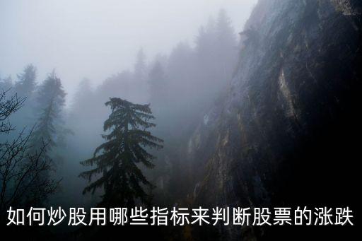 如何炒股用哪些指标来判断股票的涨跌