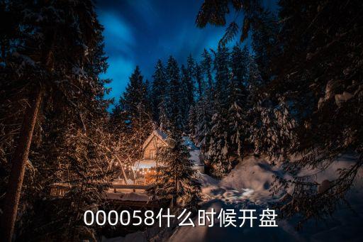 000058什么时候开盘