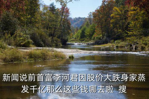 新闻说前首富李河君因股价大跌身家蒸发千亿那么这些钱哪去啦  搜