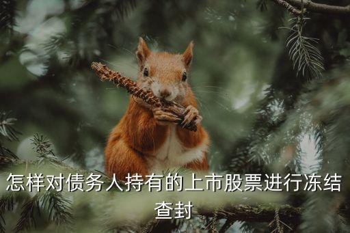 怎样对债务人持有的上市股票进行冻结查封
