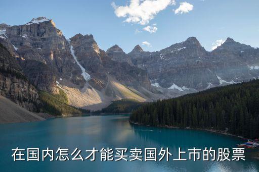 在国内怎么才能买卖国外上市的股票