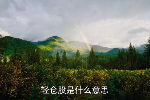 轻仓股是什么意思