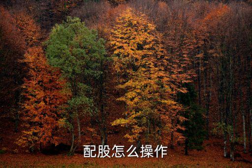 股票 配股怎么操作，配股怎么操作