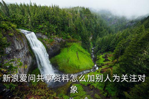共享股票怎么加关注，新浪爱问共享资料怎么加别人为关注对象