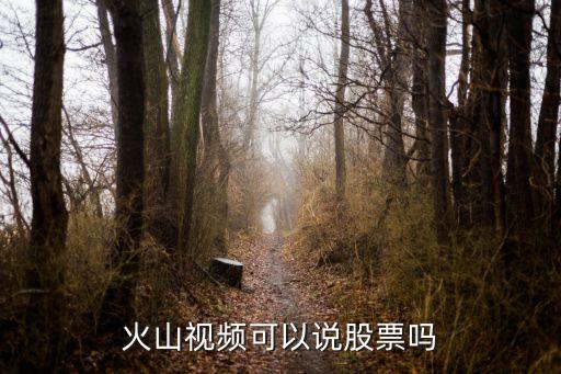 火山视频可以说股票吗