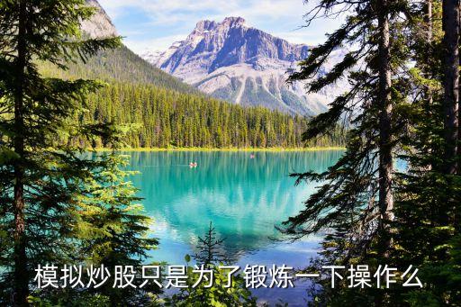 模拟炒股只是为了锻炼一下操作么