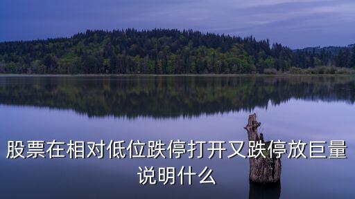 股票在相对低位跌停打开又跌停放巨量说明什么