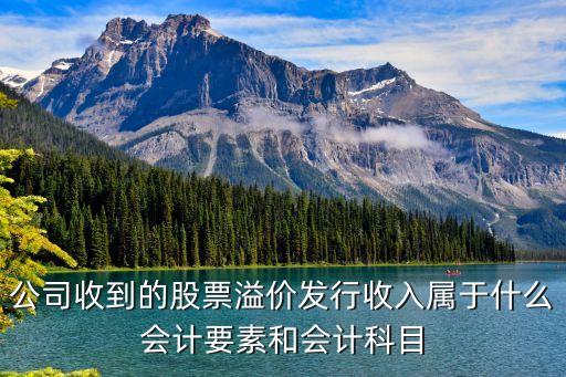 公司收到的股票溢价发行收入属于什么会计要素和会计科目
