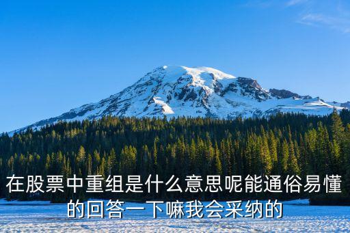 股票重组有什么意思，股票重组是啥意思呢