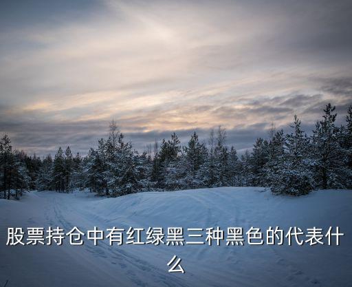 股票持仓中有红绿黑三种黑色的代表什么