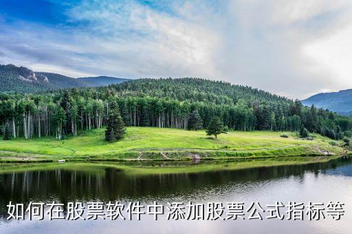如何在股票软件中添加股票公式指标等