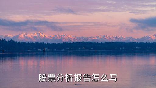 股票分析报告怎么写