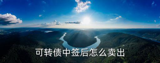 股票中签可转债怎么卖，前段时间中签可转债申购股如何把可转债卖掉我不想持有了求高