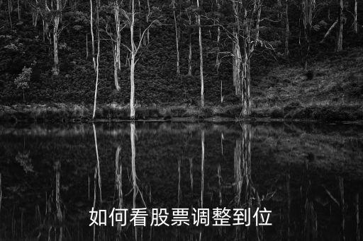 什么股票可以调整到位，如何看股票调整到位