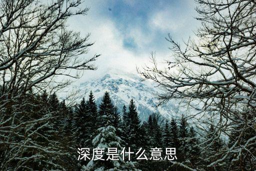股票 深度是什么，深度是什么意思