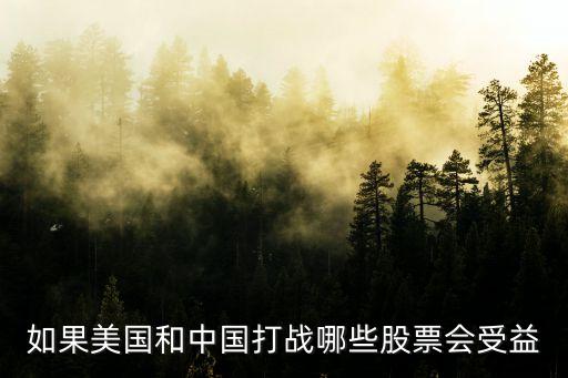 如果美国和中国打战哪些股票会受益