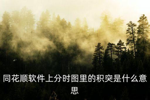 同花顺软件上分时图里的积突是什么意思