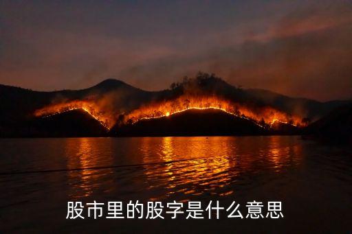 股票里面什么是油脂股，股市里的股字是什么意思