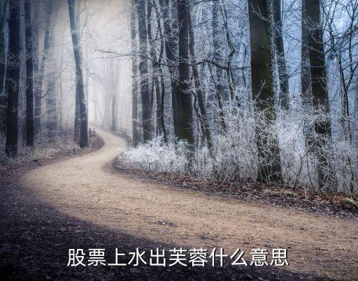 股票上水出芙蓉什么意思