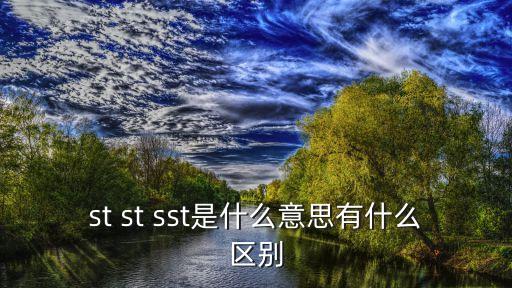 st st sst是什么意思有什么区别