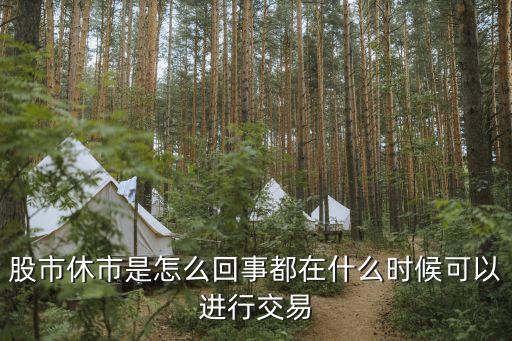 股市休市是怎么回事都在什么时候可以进行交易