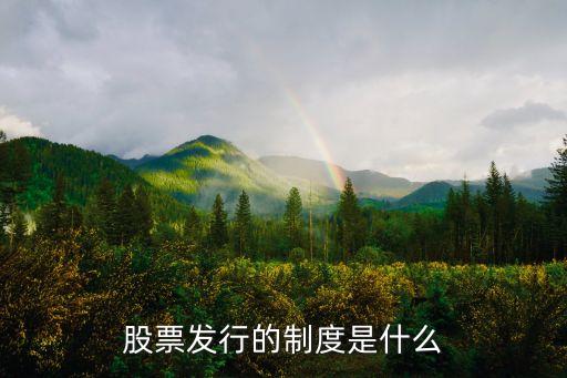 股票制是什么，股票发行的制度是什么