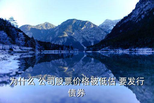 为什么 公司股票价格被低估 要发行债券