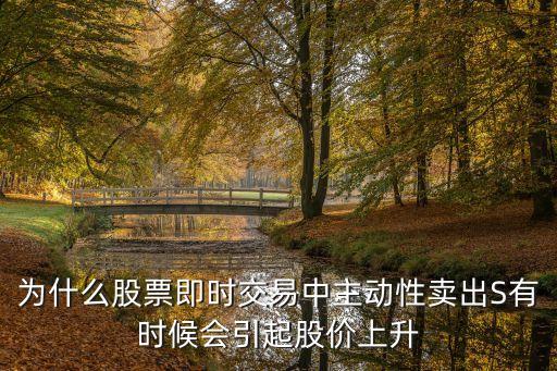 为什么股票卖单会涨跌，为什么股票即时交易中主动性卖出S有时候会引起股价上升
