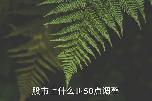 股市上什么叫50点调整