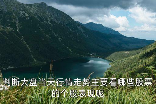股票趋势看什么股票，判断大盘当天行情走势主要看哪些股票的个股表现呢