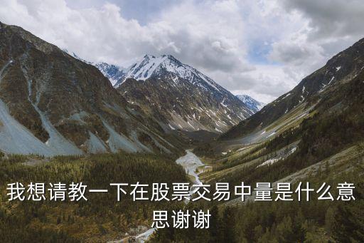 股票中量是什么意思，股票中的量是什么意思