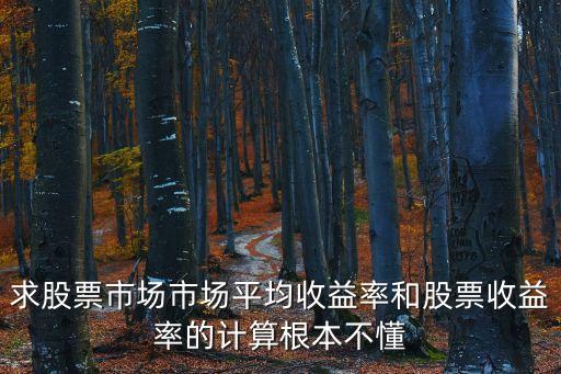 求股票市场市场平均收益率和股票收益率的计算根本不懂