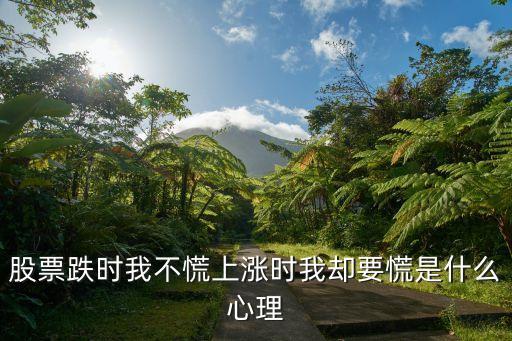 股票跌时我不慌上涨时我却要慌是什么心理