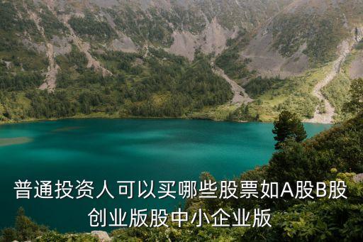 有钱人可以买什么股票，有钱却不知道该买哪一股给点意见吧