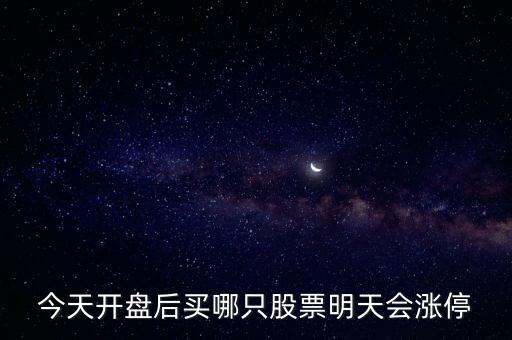 今天开盘后买哪只股票明天会涨停