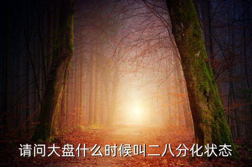 请问大盘什么时候叫二八分化状态