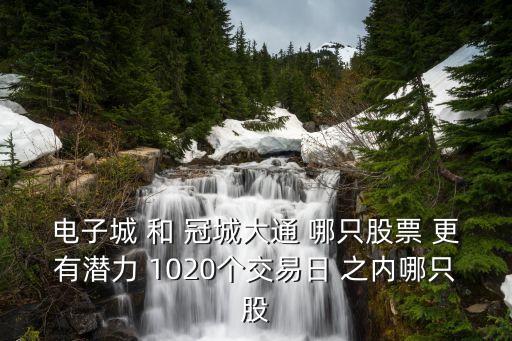 电子城 和 冠城大通 哪只股票 更有潜力 1020个交易日 之内哪只股