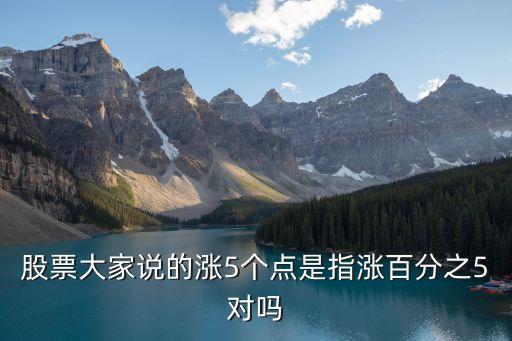 股票大家说的涨5个点是指涨百分之5对吗