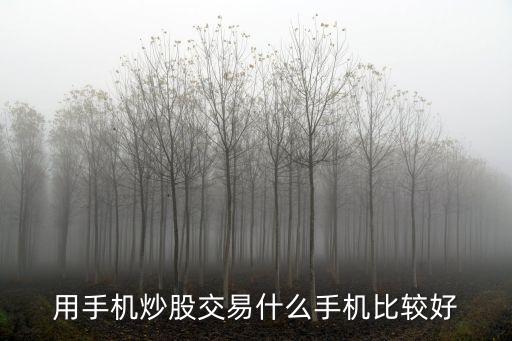 用手机炒股交易什么手机比较好
