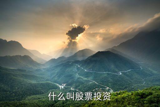 什么叫股票投资