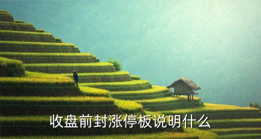 收盘前封涨停板说明什么