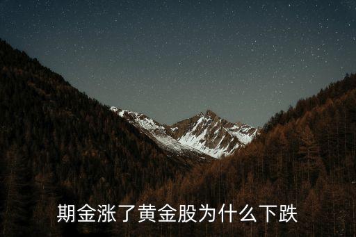 期金涨了黄金股为什么下跌