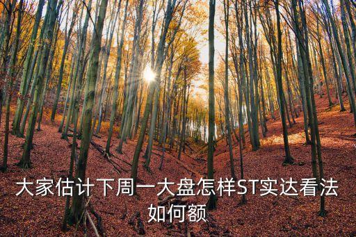 大家估计下周一大盘怎样ST实达看法如何额