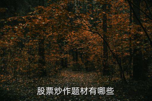 股票炒作题材有哪些