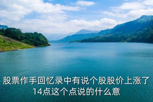 股票作手回忆录中有说个股股价上涨了14点这个点说的什么意