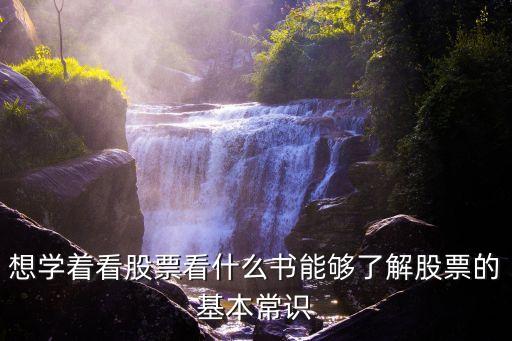 想学着看股票看什么书能够了解股票的基本常识