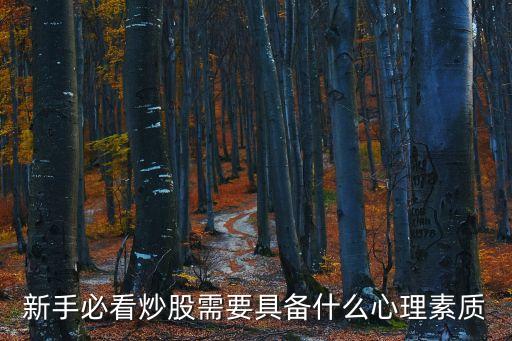 新手必看炒股需要具备什么心理素质