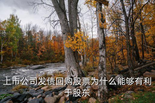 上市公司发债回购股票为什么能够有利于股东
