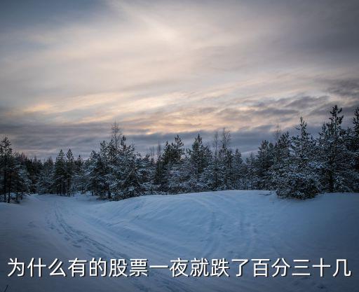 为什么有的股票一夜就跌了百分三十几